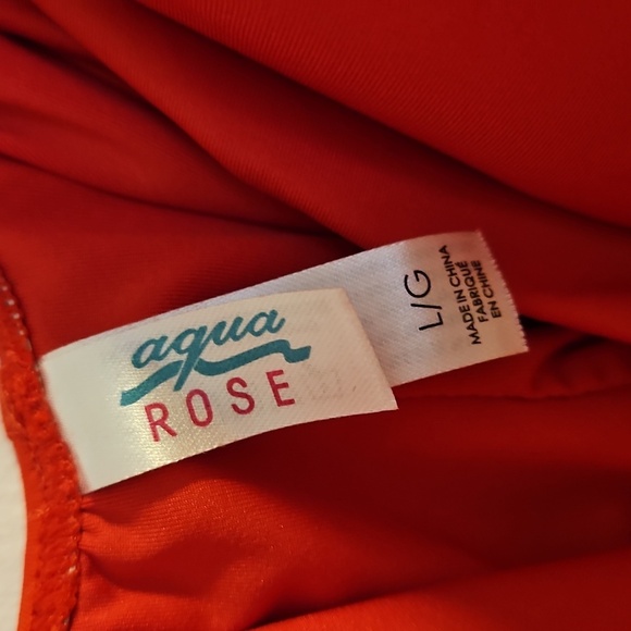 La vie en Rose Swimsuit Womens Large NEW Red One Piece Cut Out Backless NWT - Picture 5 of 5